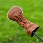 Golf Club Driver Fairway Wood Hybrid Head Cover Colorful Skull Cartoon Brown