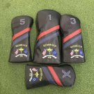 Golf Club Driver Fairway Wood Hybrid Head Cover Ryder Cup Trophy Style Black