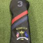 Golf Club Driver Fairway Wood Hybrid Head Cover Ryder Cup Trophy Style Black