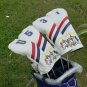 Golf Club Driver Fairway Wood Hybrid Head Cover Ryder Cup Trophy Style White