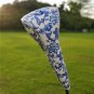 Golf Club Driver Fairway Wood Hybrid Head Cover Blue & White Porcelain