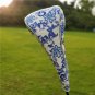 Golf Club Driver Fairway Wood Hybrid Head Cover Blue & White Porcelain