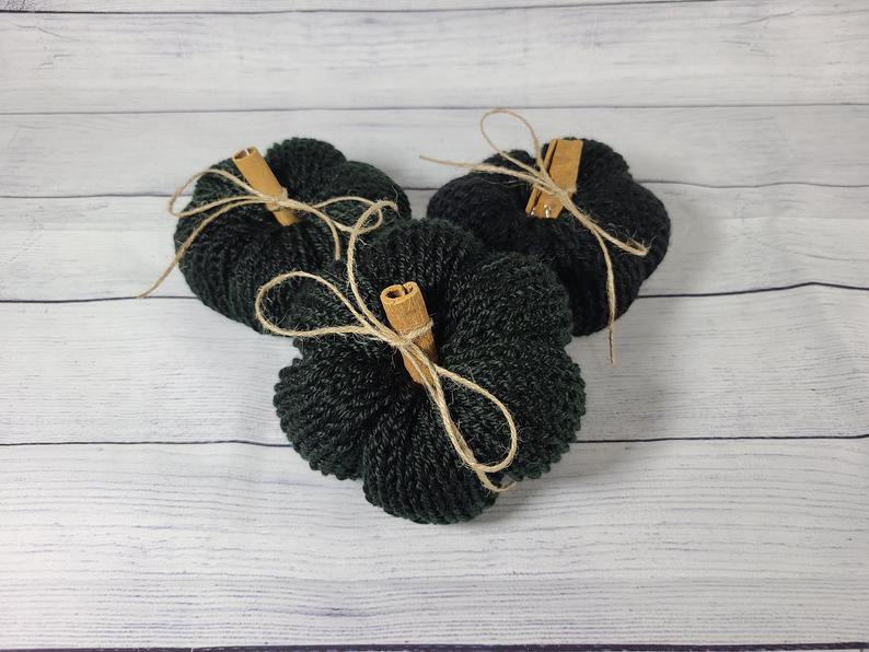 Petite citrouille d&Atilde;&copy;corative en tricot