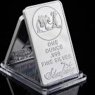 Collectible  Silver 999 Fine Silver One Troy Ounce 1 Bars Bullion -American Prospector  - + case
