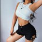 Cut Out  Mode  - Asymmetrical Crop Top   Hollow Out Knitted Corset Top Summer Sleeveless O Neck
