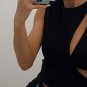 Cut Out  Mode - Tshirt Fake Two Piece Vest Gothic Black Tank Tops