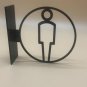 3D Side Mount Wc Signs Door    Restroom Toilet Sign Doorplate   Creative Signage Acrylic Plaque
