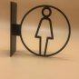 3D Side Mount Wc Signs Door    Restroom Toilet Sign Doorplate   Creative Signage Acrylic Plaque