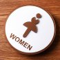 Acrylic WC  Toilet Sign House Warm Tips Door Sticker Wall Self-adhesive Indication Plaque  20 cm