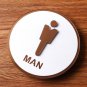 Acrylic WC  Toilet Sign House Warm Tips Door Sticker Wall Self-adhesive Indication Plaque  20 cm