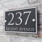 House Street Address Plaques Composite Aluminium Signs Door  14x30 cm or 5.5"x12