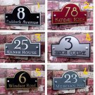 House Street Address Cusomized Laser Cut House Signs Grey Arcylic with Silver Mirror Effect Backing