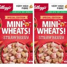 2 X Kellogg's Mini-Wheats Strawberry Cereal 439g From Canada limited edition