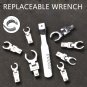Metric Portable Ratchet Wrench Shaking Head Interchangeable Combination Set Rotatable 180 Â°