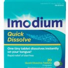 Imodium Quick Dissolve Mint Flavor 20 Tablets  No lactose -From canada
