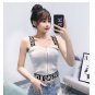 Camisoles for Women Zipped Crop Knit Bow Top Cropped DÃ©bardeur
