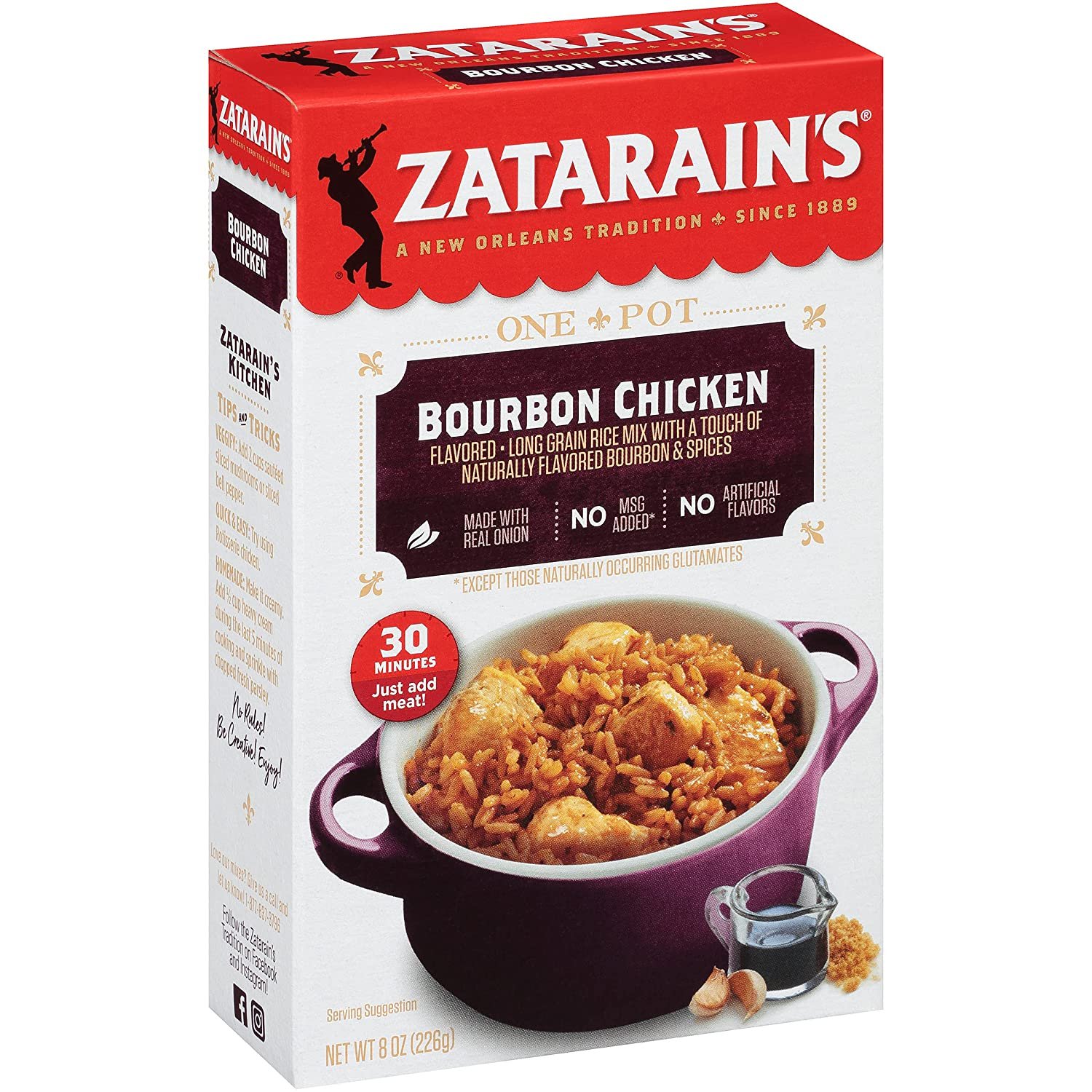 Zatarain's Bourbon Chicken Rice, 8 oz (Pack of 12)