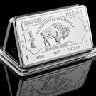 Collectible  German Mint 1 Troy Ounce Buffalo German Silver Bullion Bar Replica Coins - + case