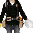 Prof .Comfort-Rig Tool Belt with Adjustable Suspenders (Detachable Pockets & 2 Power Tool Hooks)