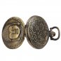 Tibetan Aroma Buddhist Temple Quartz Pocket Watch Buddha Head Design Religious Chain Pendan