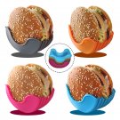 Set of 4  Hamburger Holder Non-contact Food Cookware Anti-dropping Fixed Box Washable