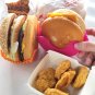Set of 4  Hamburger Holder Non-contact Food Cookware Anti-dropping Fixed Box Washable