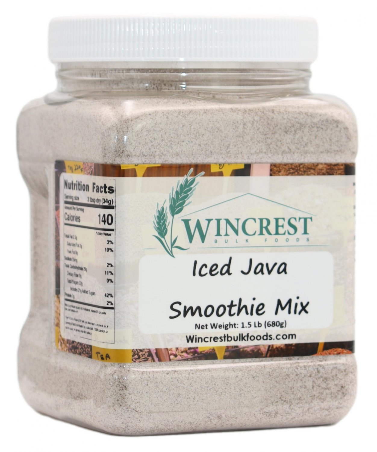 Bulk- Instant Smoothie Mix -Iced Java Smoothie Mix - 1.5 Lb Tub