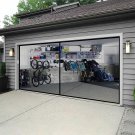 Garage Door Screen for 2 Car Garage with Zipper - 16 x 7 FT Durable Heavy Duty Fiberglass Mesh