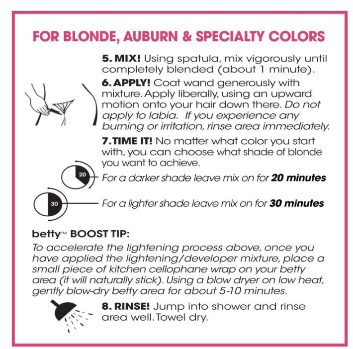 Color for the Hair Down There Kit( pubis Hair) For TRUE Blonde Black