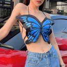 Perspective  Cute Butterfly Crop Top Camisole For Woman Clothing   Club Party   Tank Top Vest