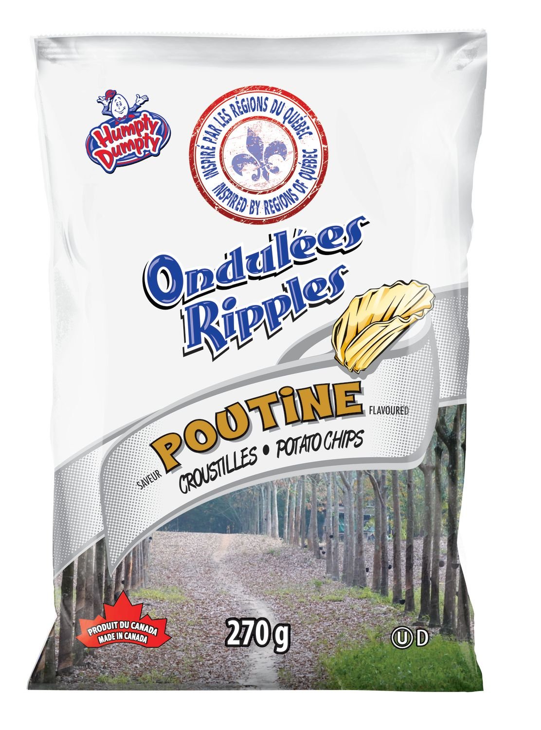 6 Bags of Humpty Dumpy Ripples Poutine Potato Chips 270g Each - Free Shipping -From Canada -
