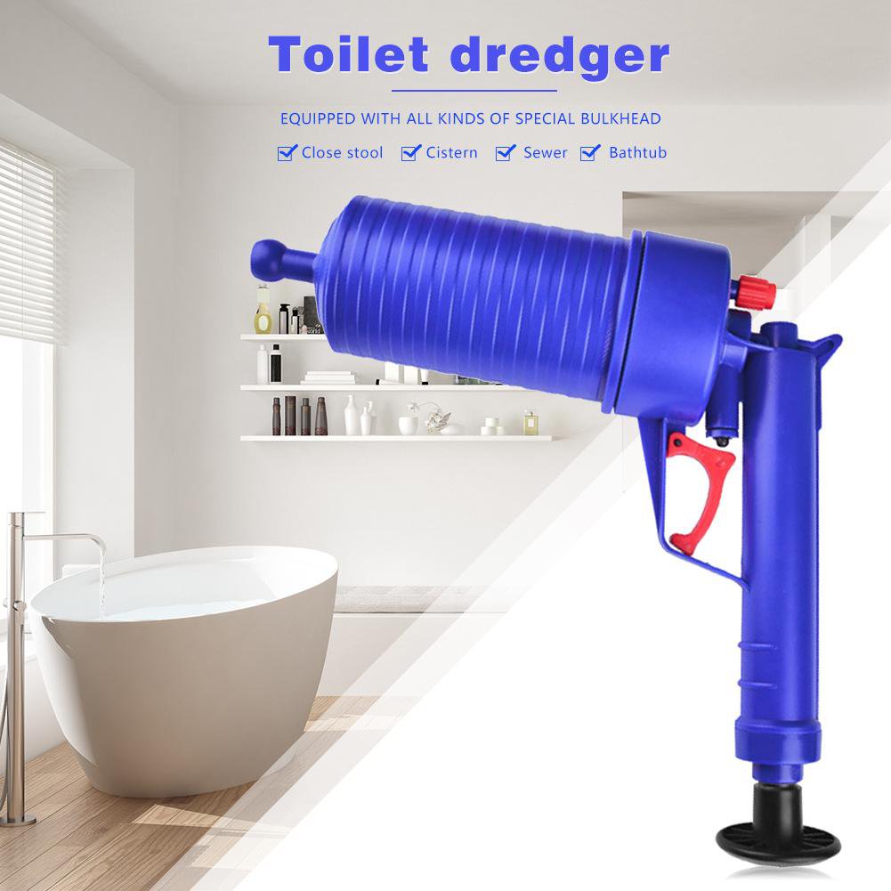 Air Pump Pressure Unblocker Pipe Plunger Drain Cleaner Basin Clogged Kitchen Toilet
