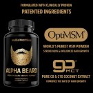 Alpha Beard Growth Supplement Biotin 10,000mcg Patented Collagen  60 Caps