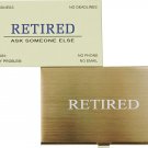Retired Business Cards Funny Retirement Gift (Pack of 50/With Gold Mirr