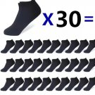 30pairs/Men's Socks Boat Socks Solid Color Business Socks Shallow Mouth Breathable Soft Socks