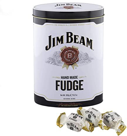 Spirit fudge- Jim Beam Handmade Fudge Caramels Tin, 8.8oz  -  Gourmet Gift-   ByGardiners