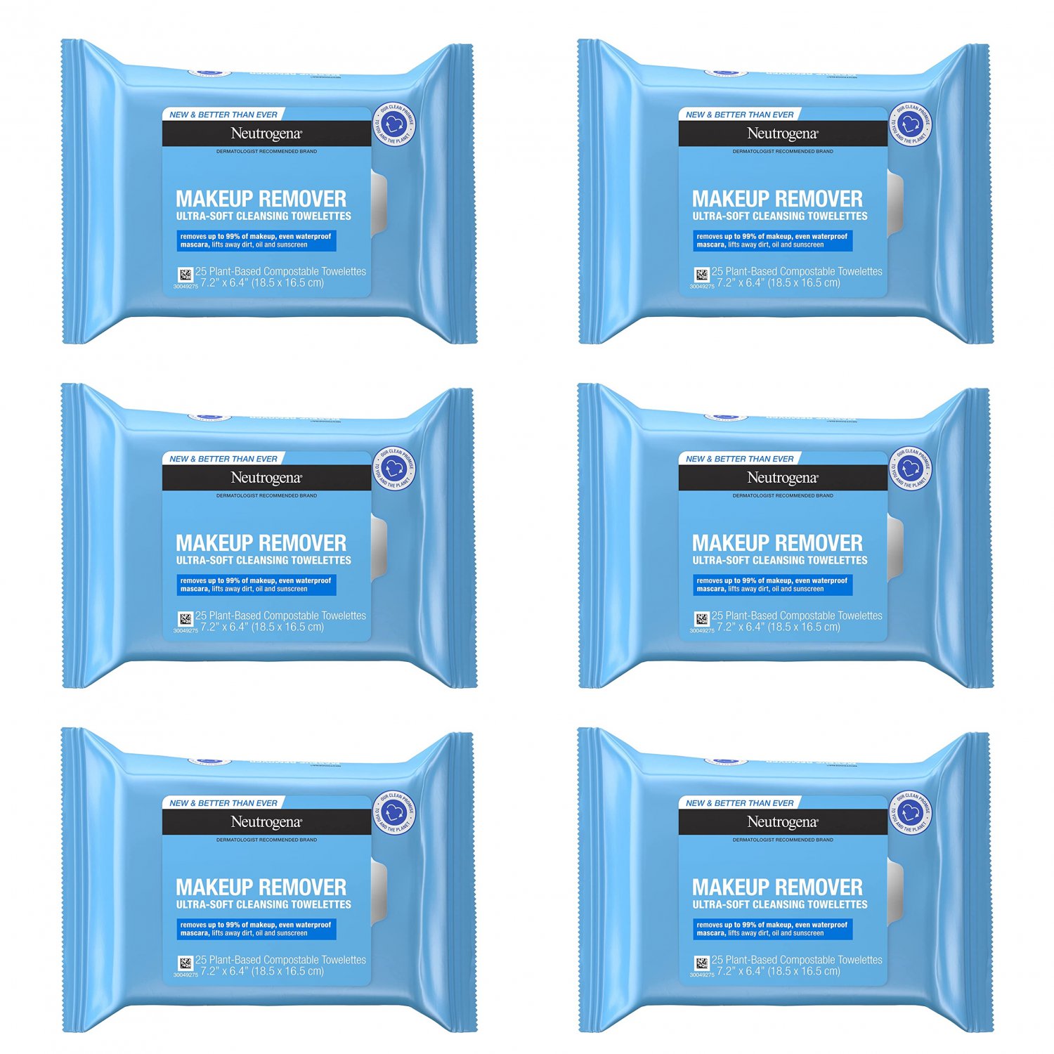 Overstock-Neutrogena Makeup Remover Facial Cleansing Towelettes, Daily Face Wipes 6 count