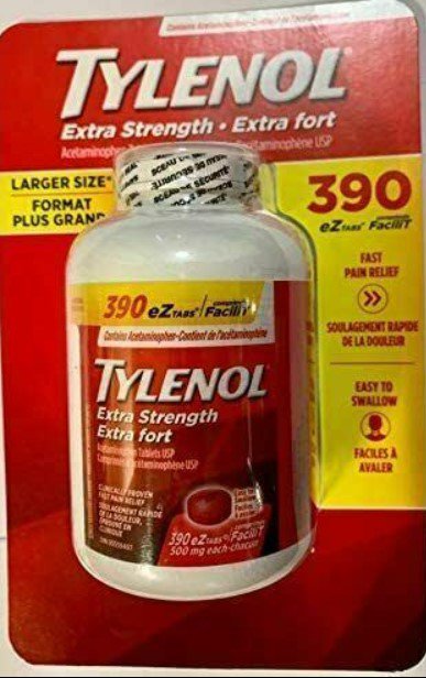 Tylenol Extra Strength 390 ct eZ tabs, {Imported from Canada} cp-  From Canada