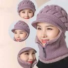 Beanie Hat  Women Winter Outdoor Thermal Warm Windproof Fleece Lining