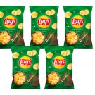 Chip Maniac- LAYS Green Onion Chives Flavor Potato Chips  140g 4.9oz-  5 count -From europe