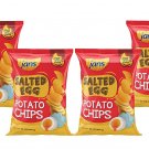Chip Maniac- Jans Salted Egg Potato Chips, 3.5oz (Hot & Spicy, Pack of 4)