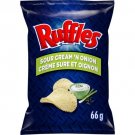 Chip Maniac- Ruffles Sour Cream & Onion Potato Chips 220g/7.8 oz.  From Canada