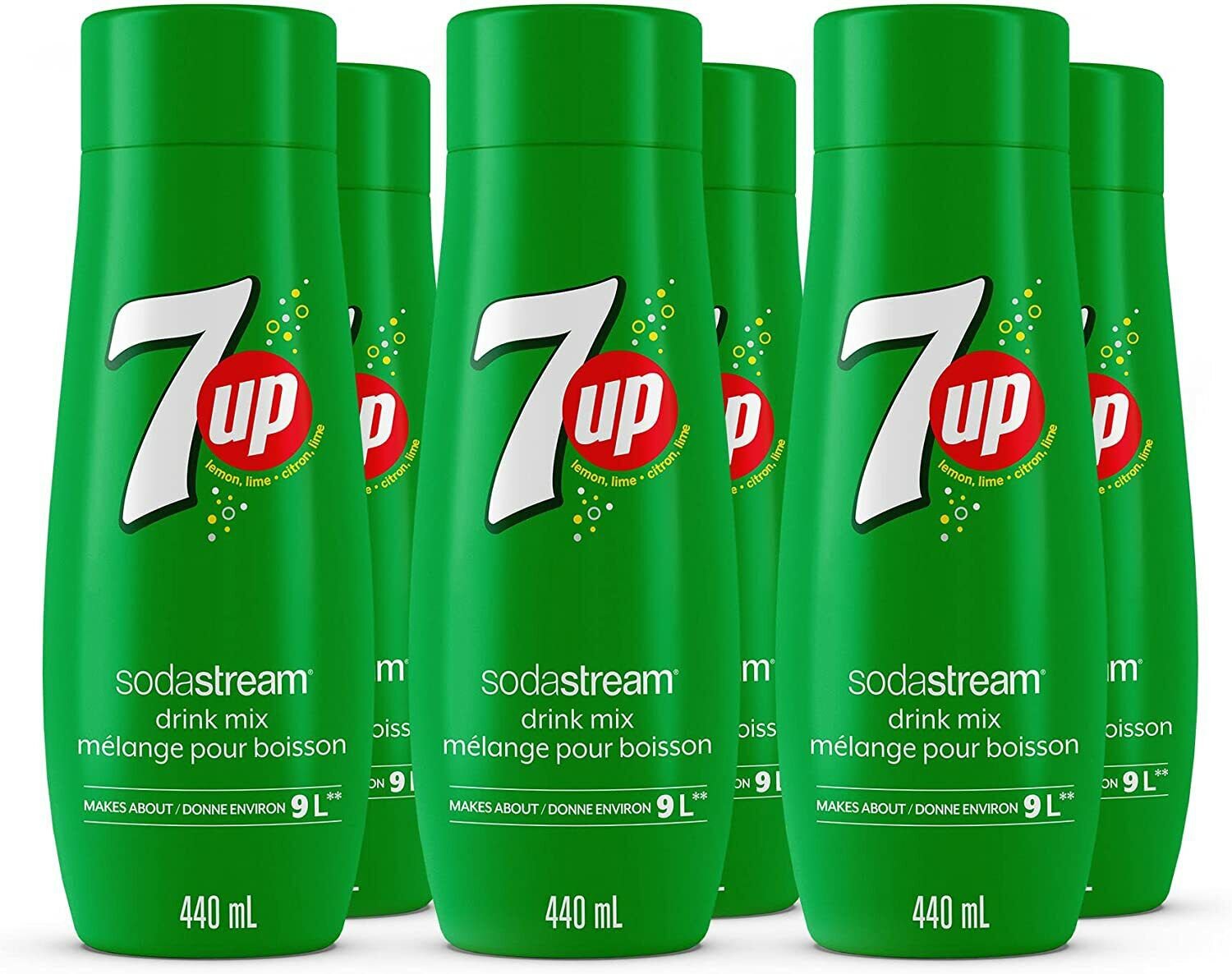 Sodastream   7up  for SodaStream 440mL x 6 (Makes 54L) From Canada