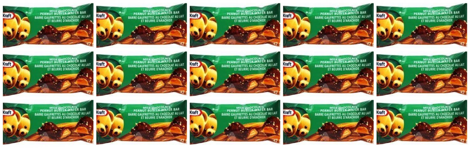 Kraft Milk Chocolate Peanut Butter Wafer Bar - 12 count-From Canada