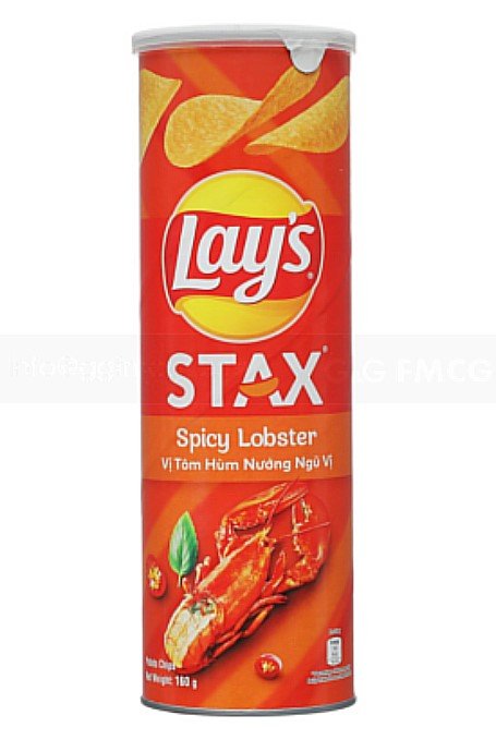 Chip Maniac- Lays Stax Spicy Lobster (14x160G) made in Vietnam Ship from USA
