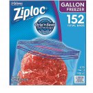 Ziploc Easy Open Tabs Gallon Freezer Food Storage Bags - 152 ct. -cp