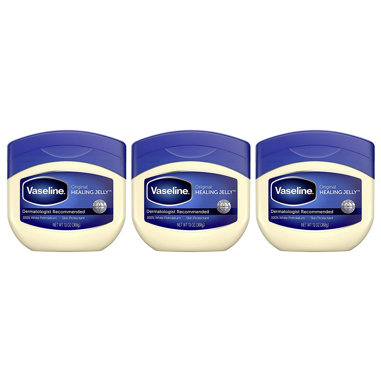 Vaseline Petroleum Jelly, Original, Packaging may vary ,. 13 Ounce (Pack of 3)