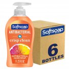 Softsoap Antibacterial Liquid Hand Soap, Crisp Clean Scent Hand Soap, 11.25 Ounce, 6 Pack