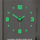 Creative Simple Luminous Digital Clock DIY Silent Wall Clock Study Living Room