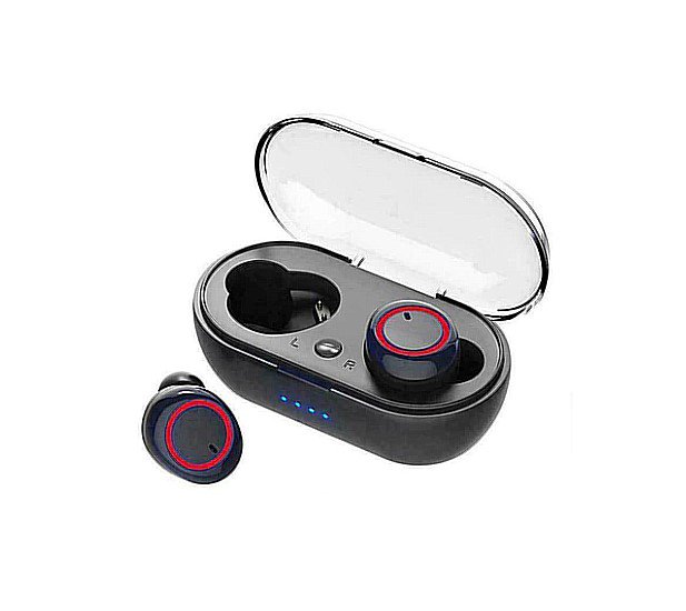 Bluetooth 5.0 - Earphone Outdoor Sports Wireless Headset - Black and red